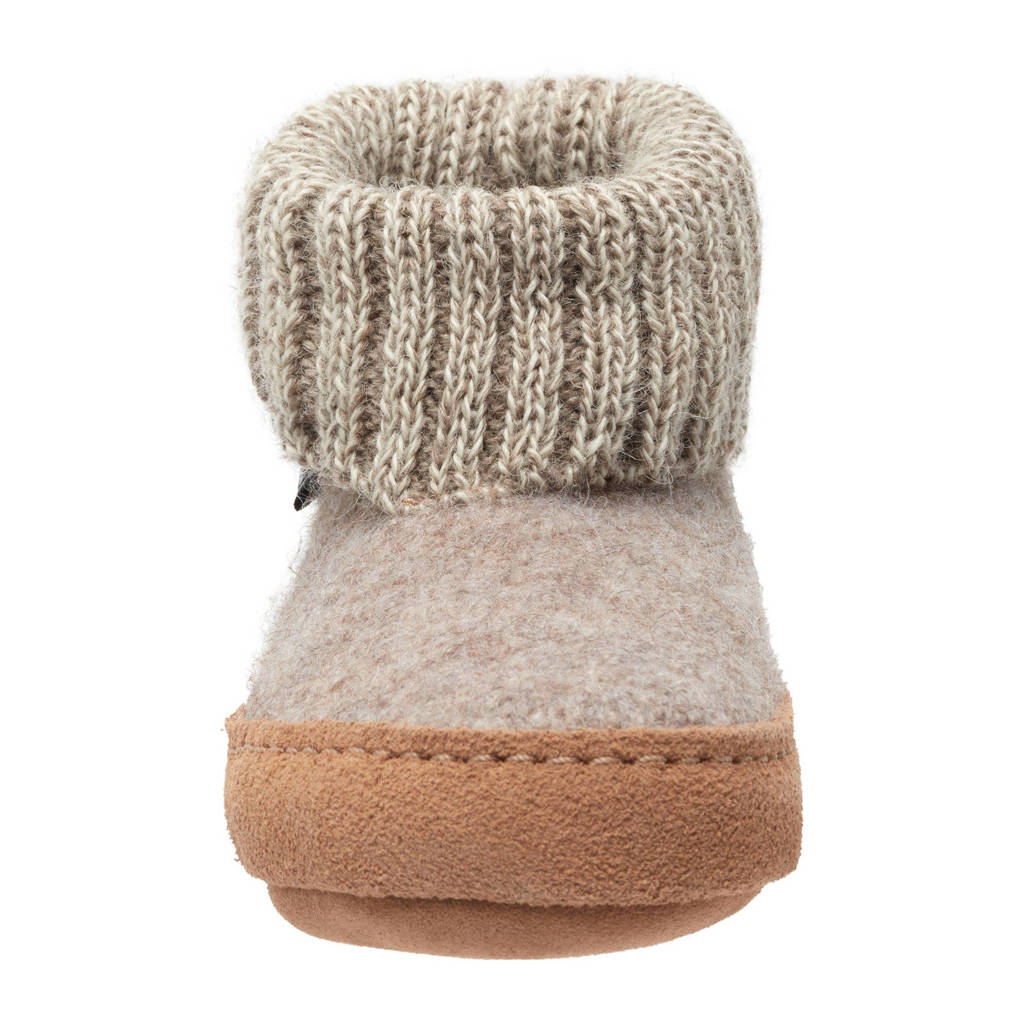 Bergstein wollen pantoffels beige