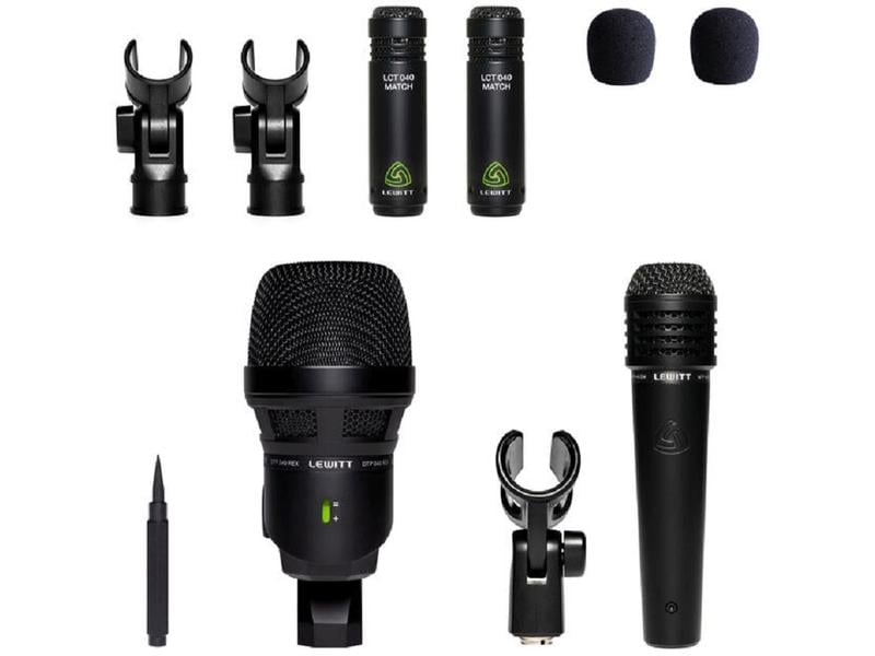 Lewitt Mikrofone Beatkit – 4-teiliges Kit 4-teiliges Drum Mikrofon Set