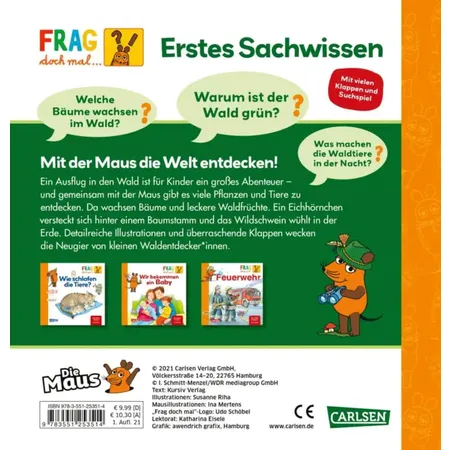 Carlsen Verlag Frag doch mal ... die Maus: Im Wald von Susanne Riha
