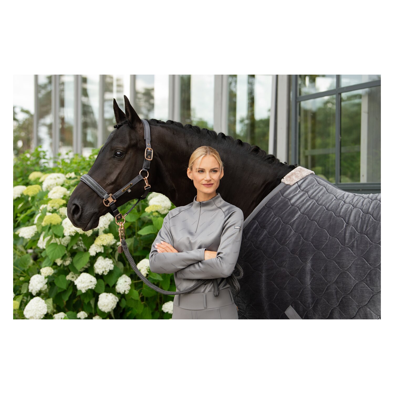 ESKADRON Heritage Abschwitzdecke Velvet  - basalt grey