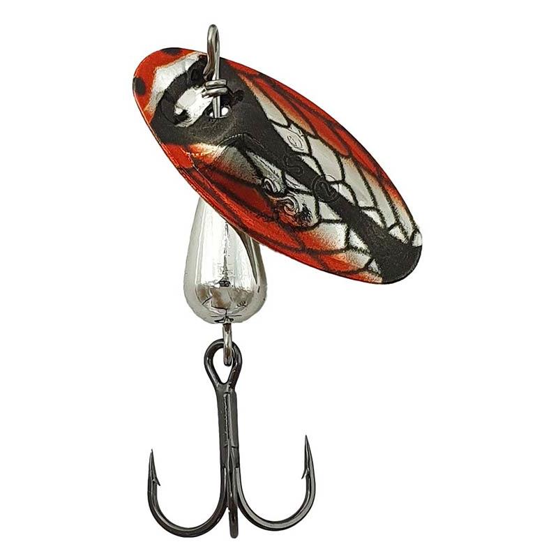 Cuiller Tournante Suissex Cicada Bug Shiny White/Red