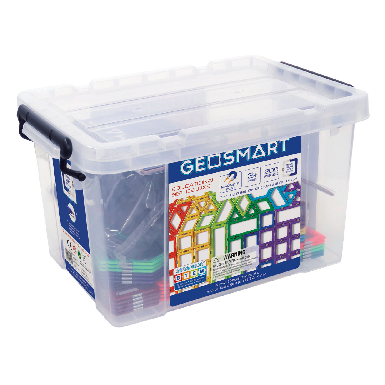 GeoSmart Educational Set Deluxe Magnetisch Bouwspeelgoed, 205dlg.