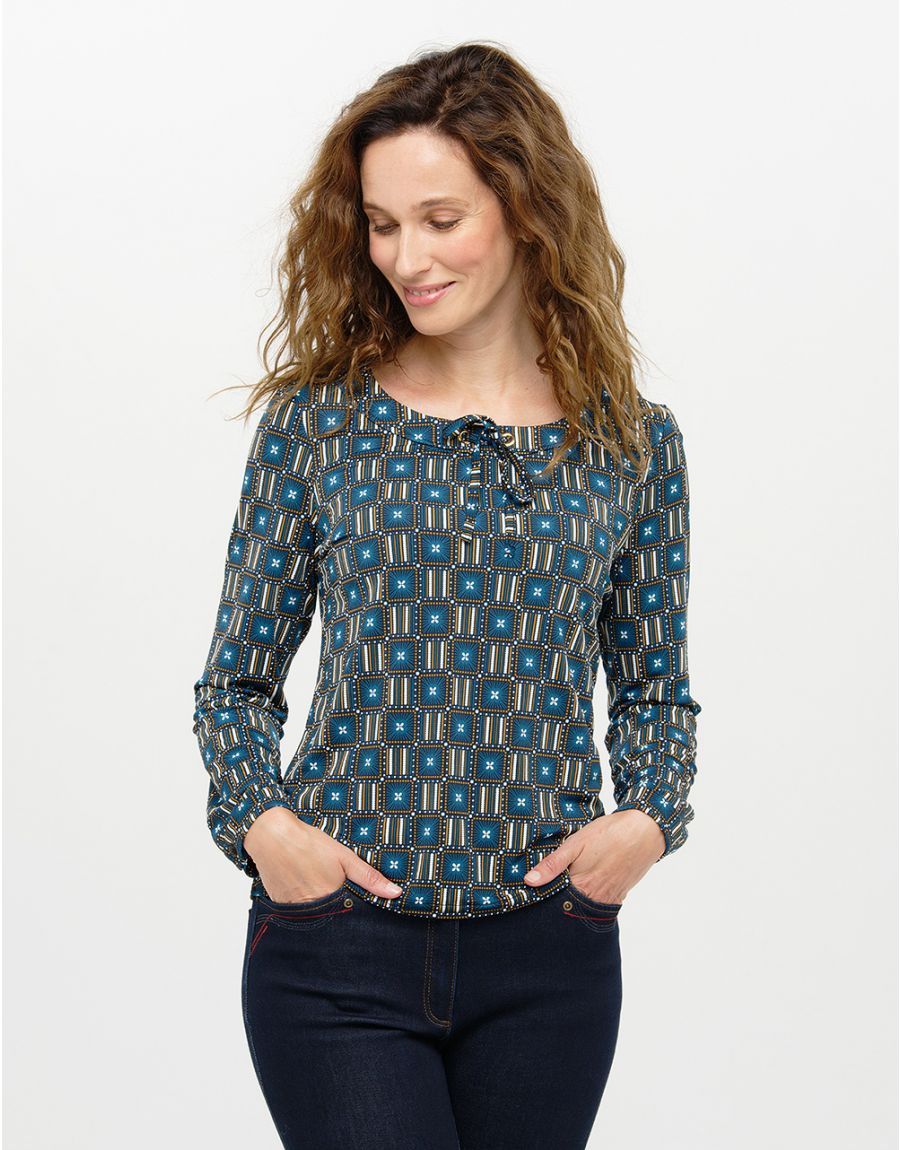 T-shirt imprimé bleu