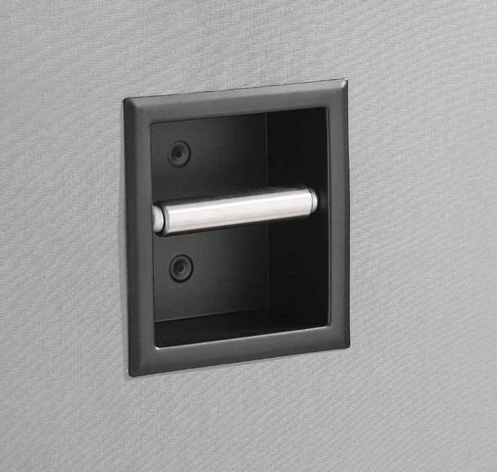 Saniclear Nero inbouw toiletrol houder zonder klep mat zwart