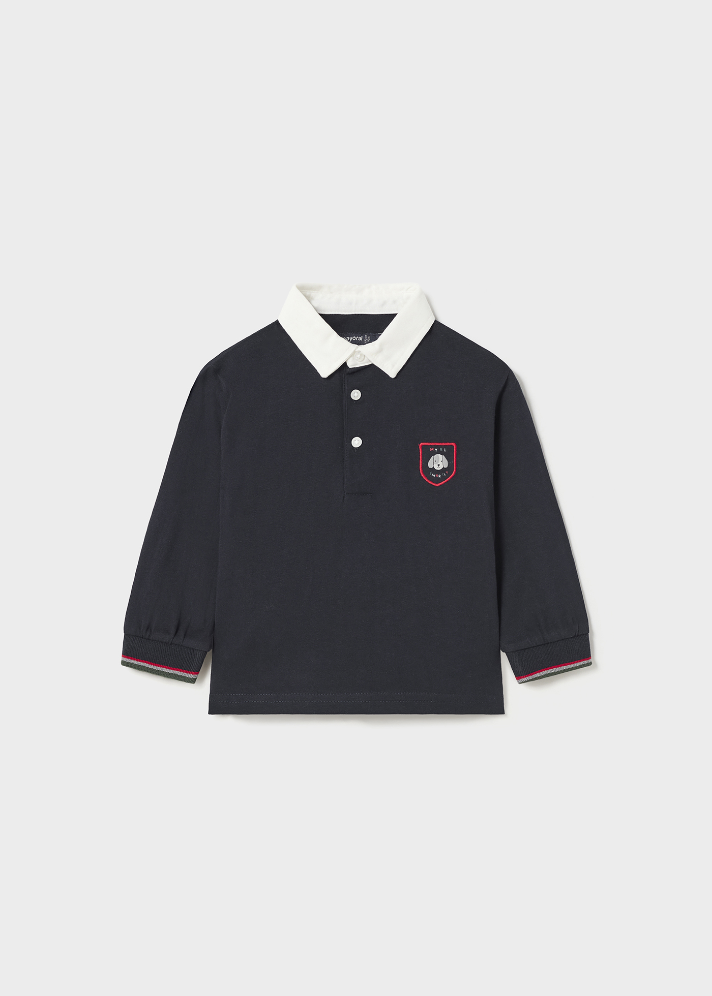 Camisa polo infantil Better Cotton com gola contrastante