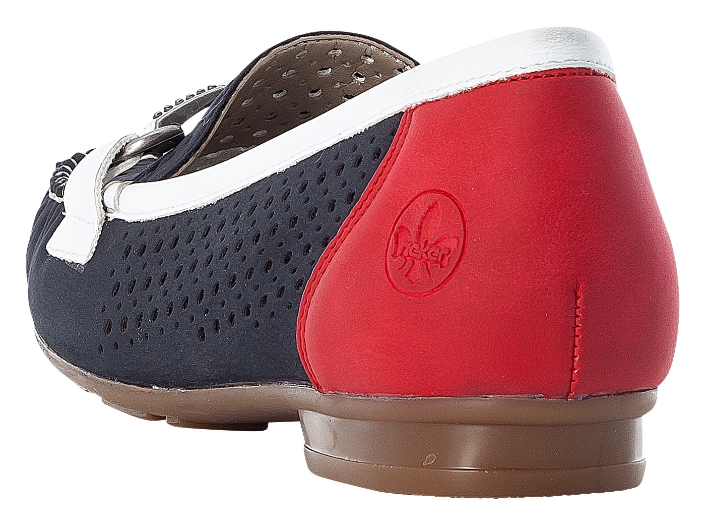 Rieker Mokassin  Slipper, Sommerschuh mit toller Schmuckspange