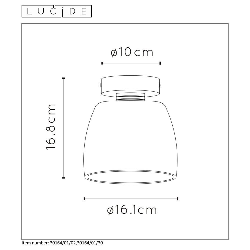 Tyler badkamerplafondlamp van metaal en glas G9 in zwart