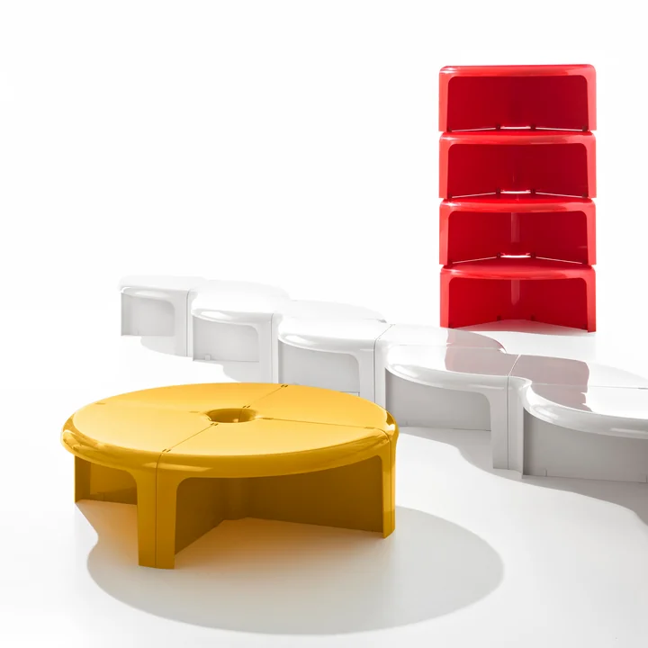 B-Line - 4/4 Coffeetable, Ø 100 x H 30 cm, honiggelb