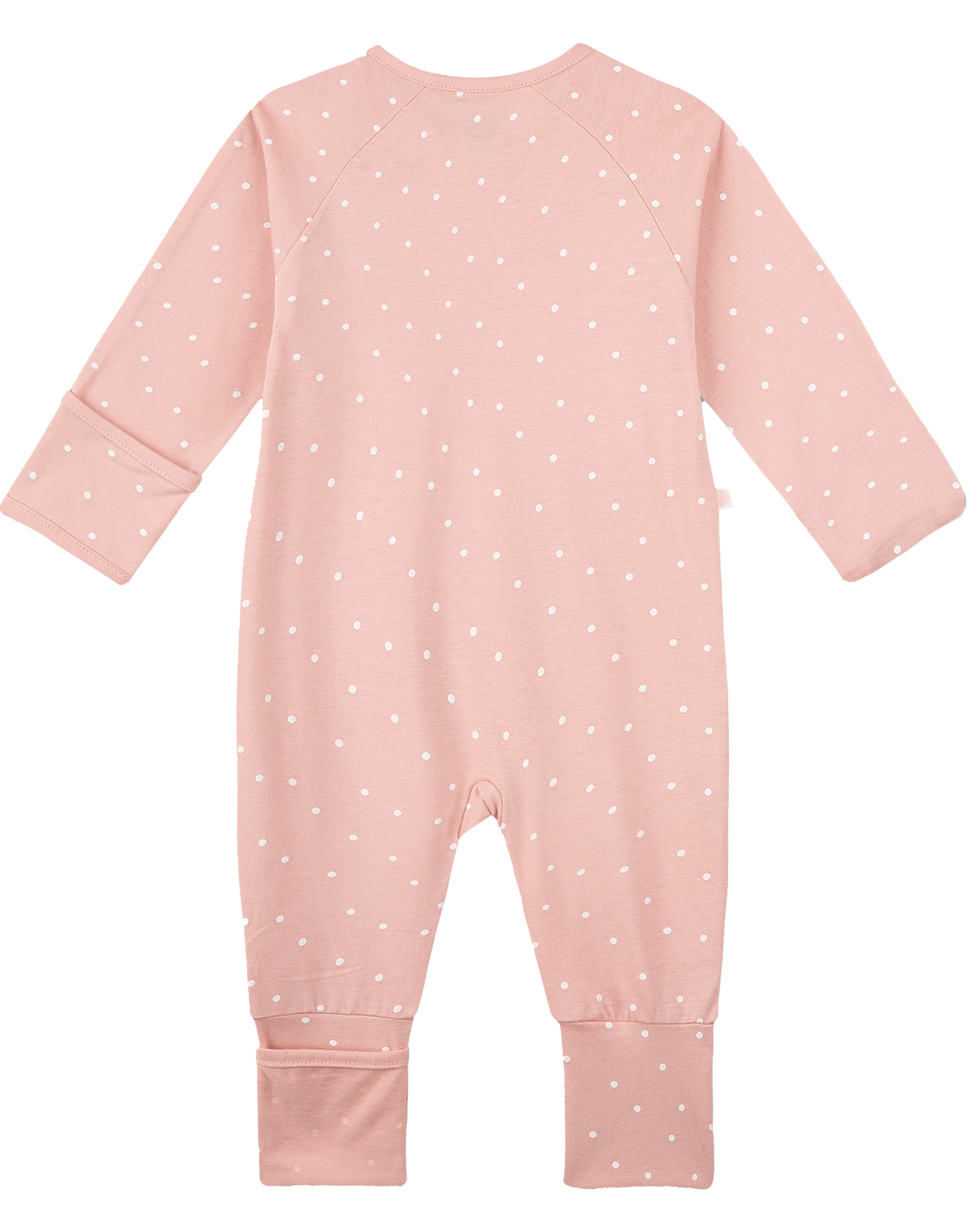 Langarmstrampler LITTLE DOTS in silver pink