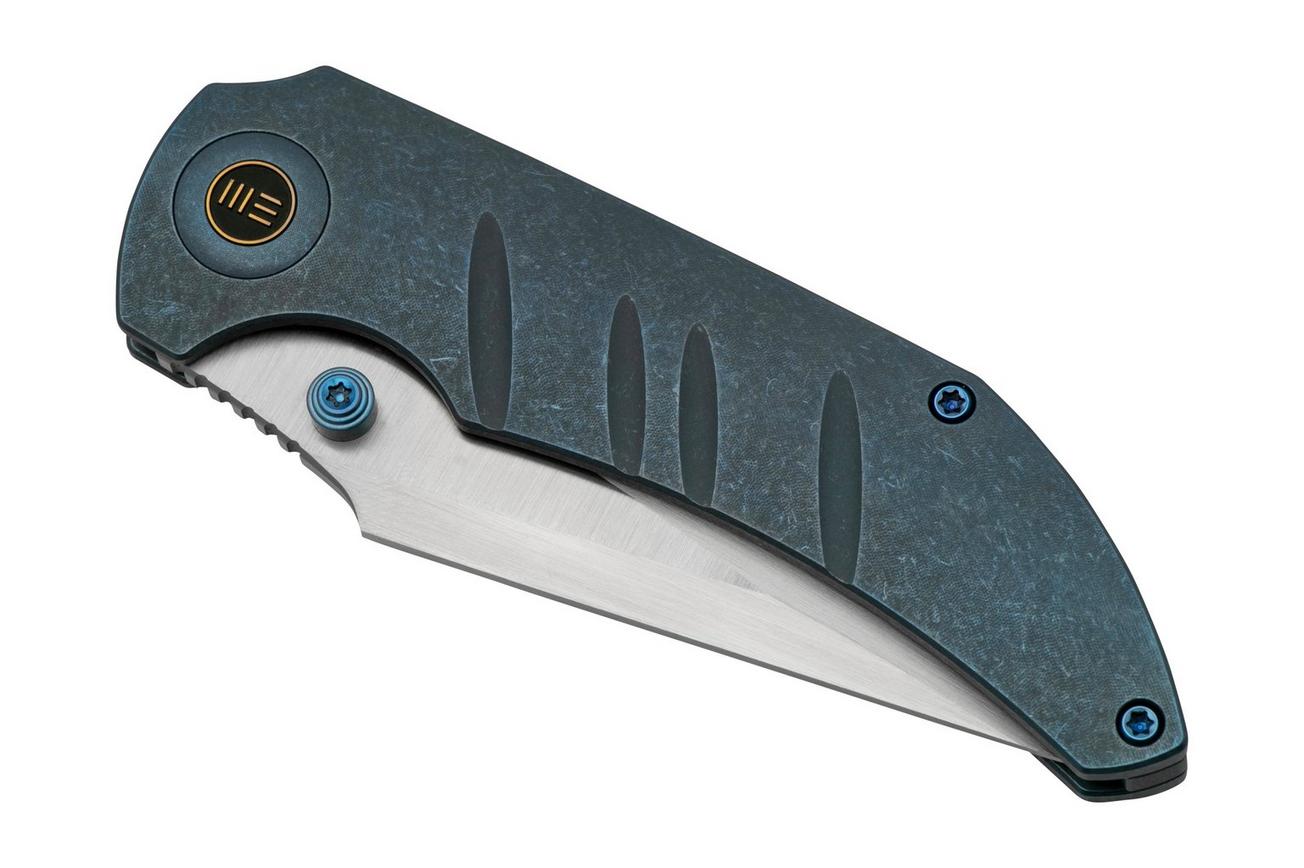 WE Knife Riff-Raff Blue Titanium, Satin CPM 20CV WE22020B-2 zakmes, Matt Christensen design