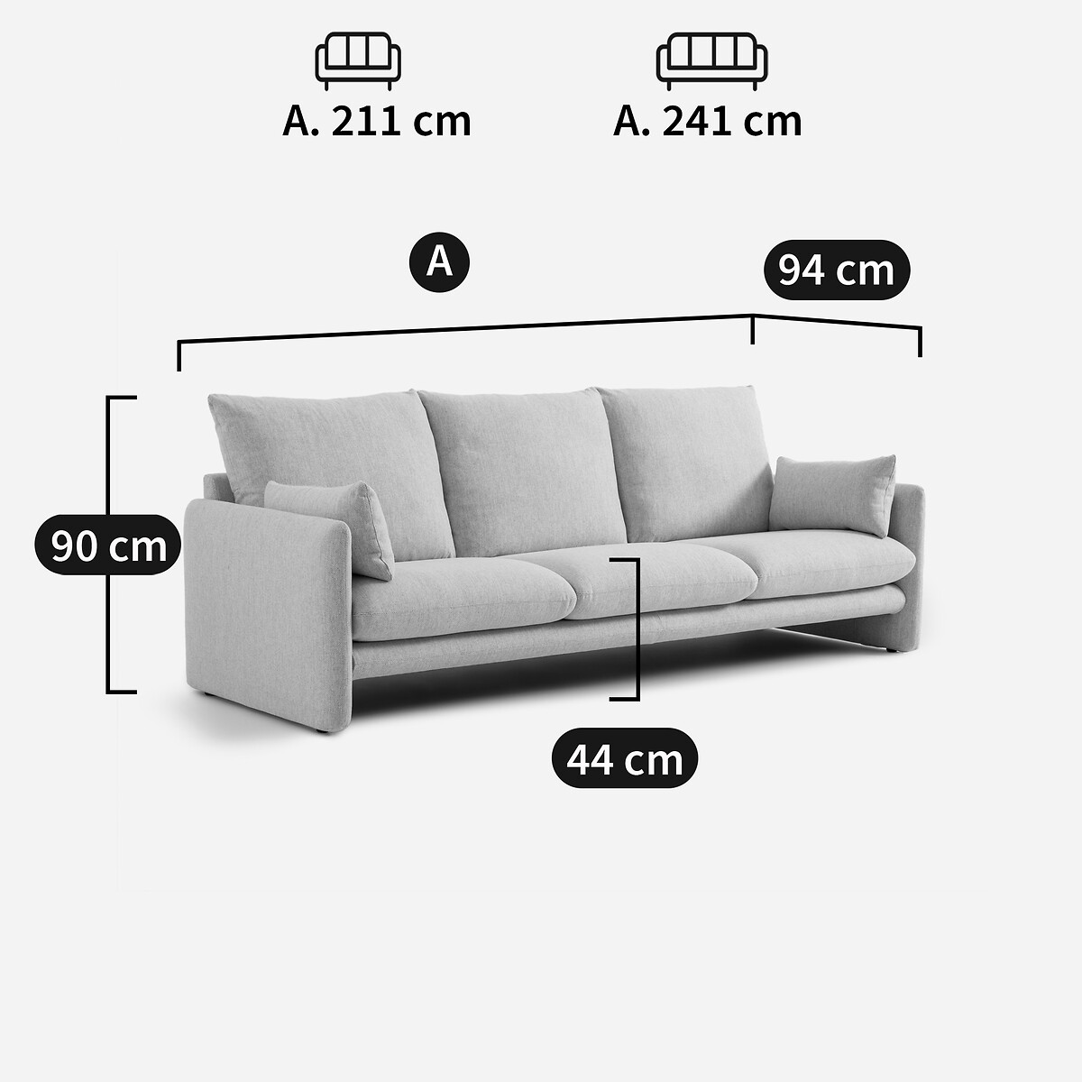 AM.PM<br>Sofá de tweed, Luciano