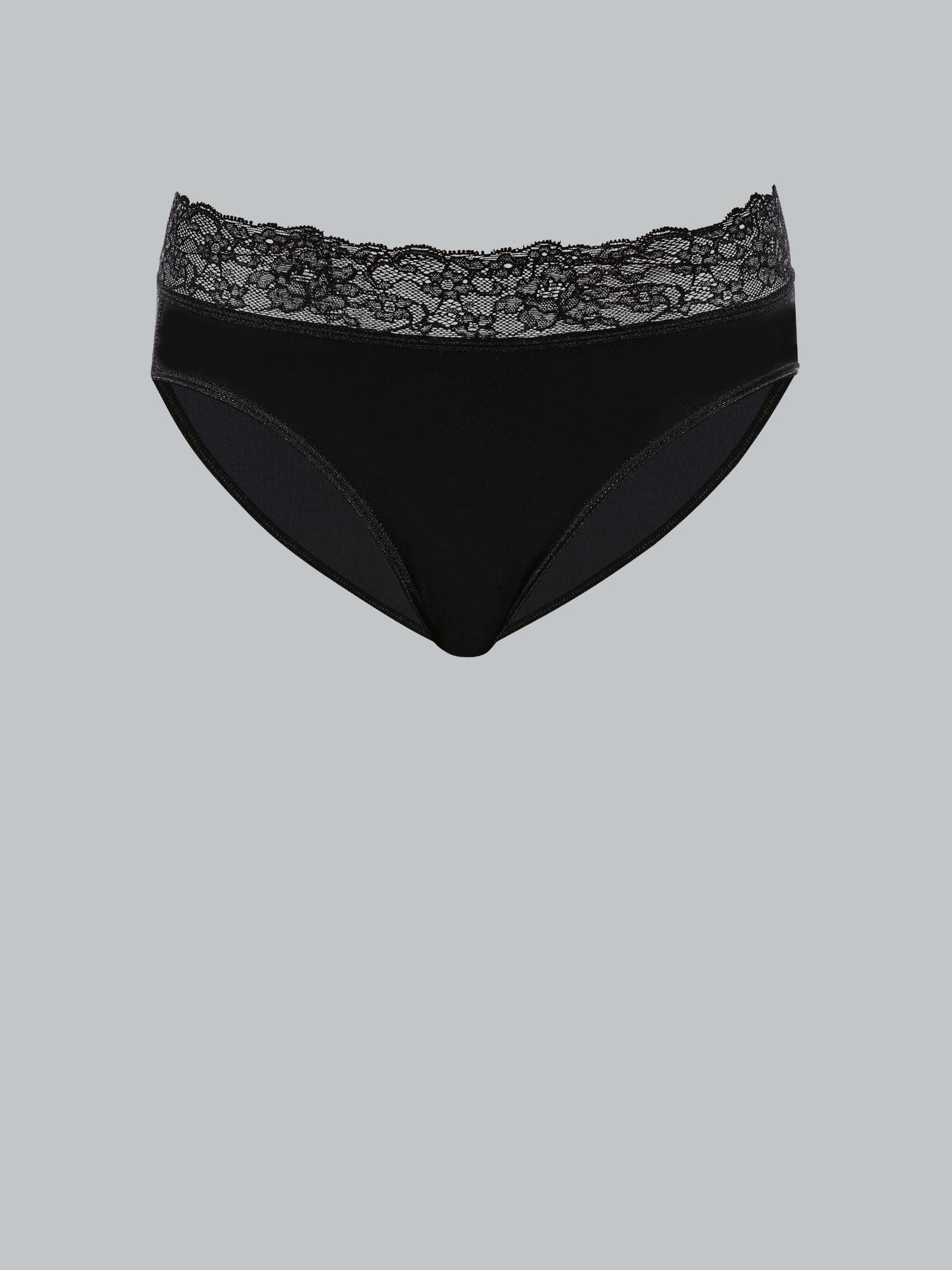 Slip mit Spitze Schwarz
