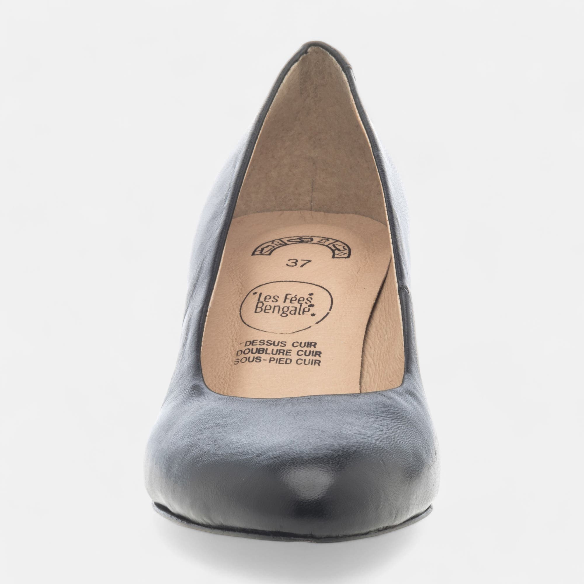 Escarpins à talon Femme en cuir noir