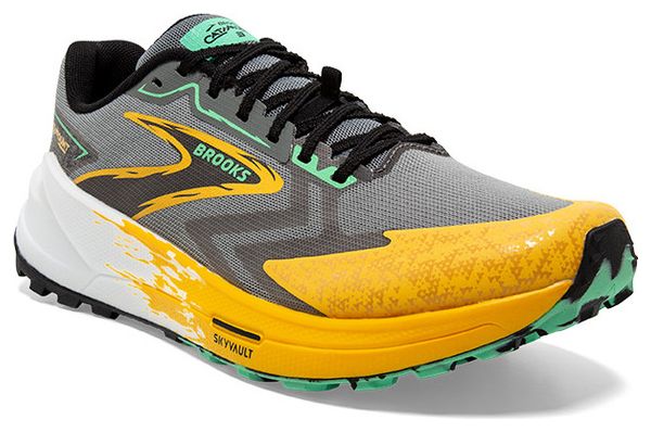Chaussures Trail Brooks Catamount 3 Gris Jaune Homme