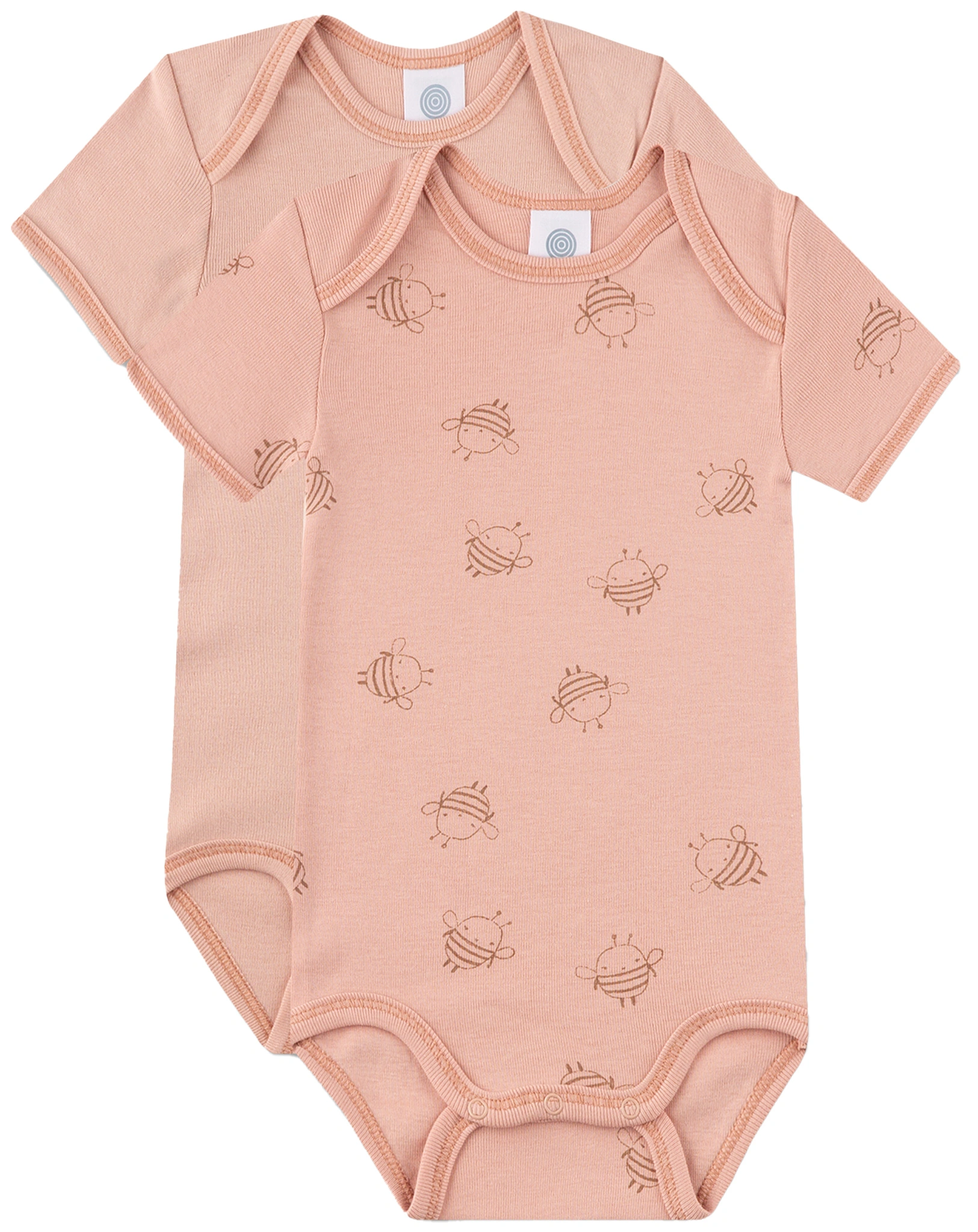 Kurzarm-Body BABY BEES 2er Pack in misty rose