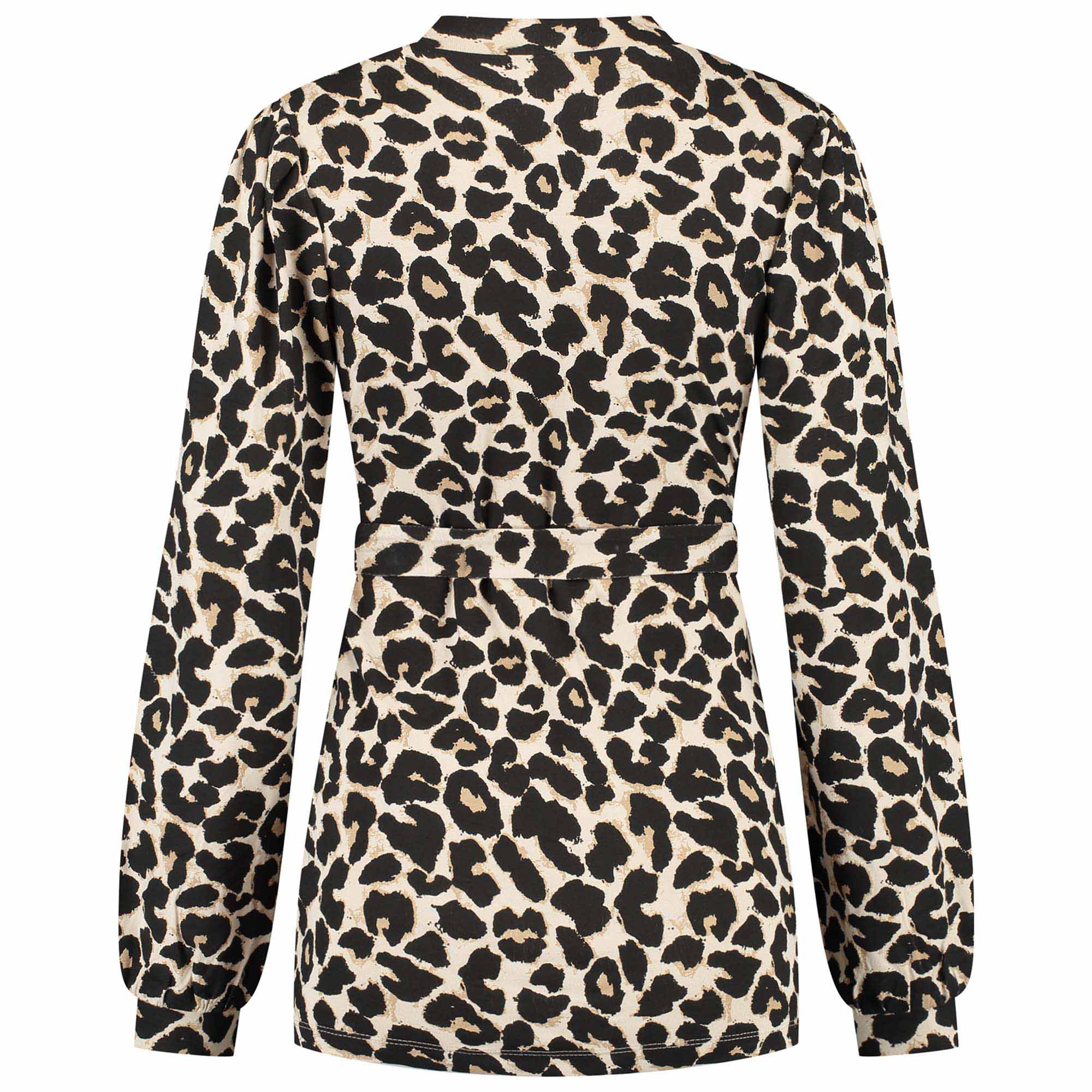 Prénatal zwangerschapstop lange mouwen dierenprint beige