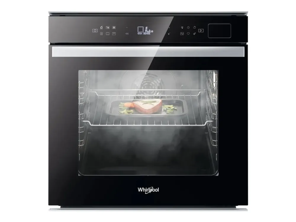 Whirlpool W Collection W6 OS4 4S2 H BL - Ovn - med dampfunktion - til indbygning - niche - bredde: 56 cm - dybde: 55 cm - højde: 58.3 cm - med selv-rengøring - Klasse A  - sort