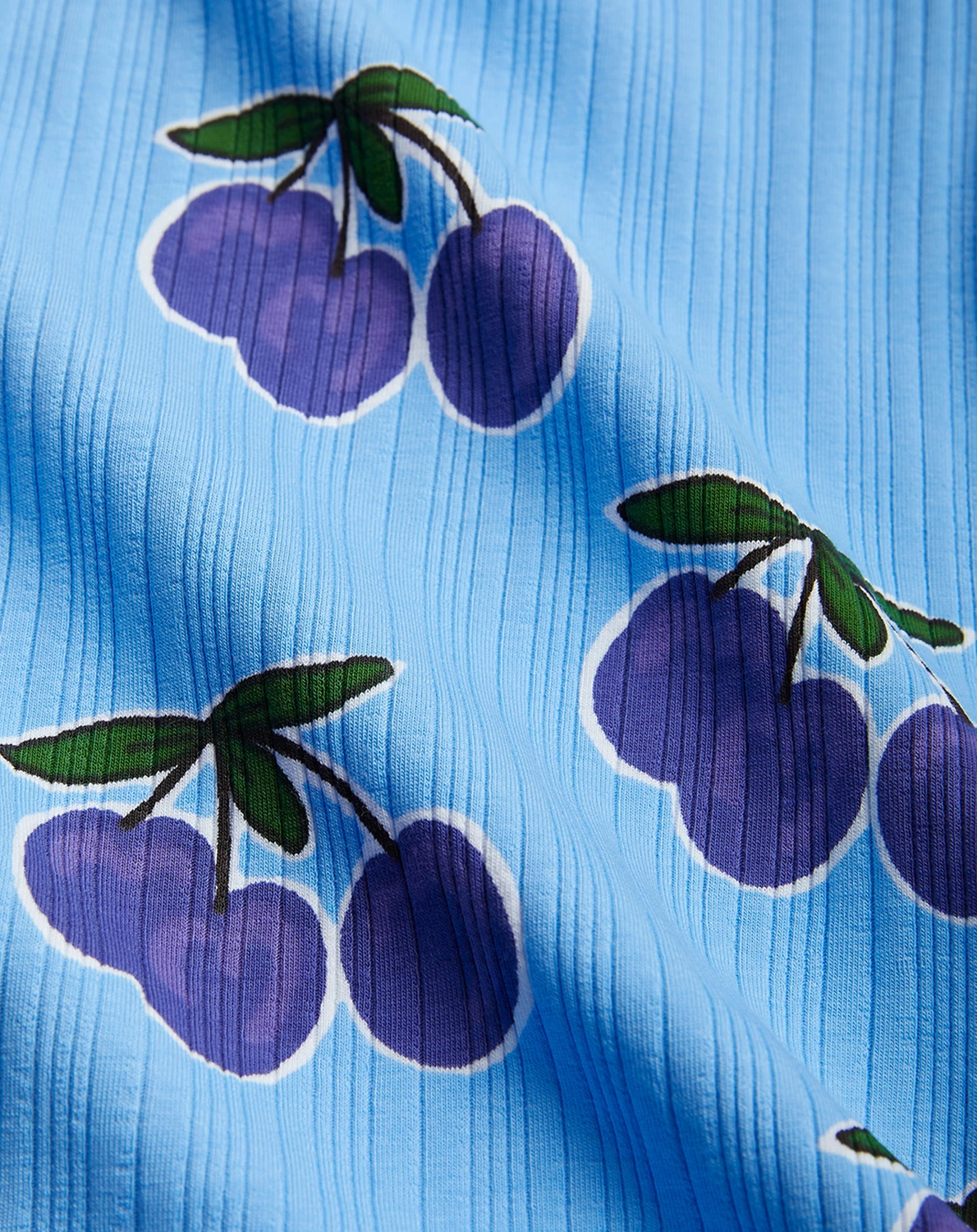 Kleid PLUM AOP mit Trompetenärmel in blue
