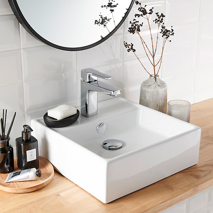 Mitigeur de lavabo chromé GoodHome Teesta M