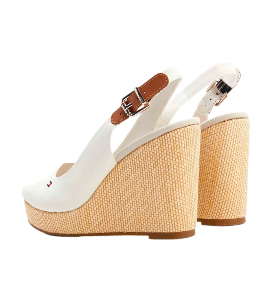 Sandálias Tommy Hilfiger Iconic Bege - Altura da plataforma: 10,5 cm -