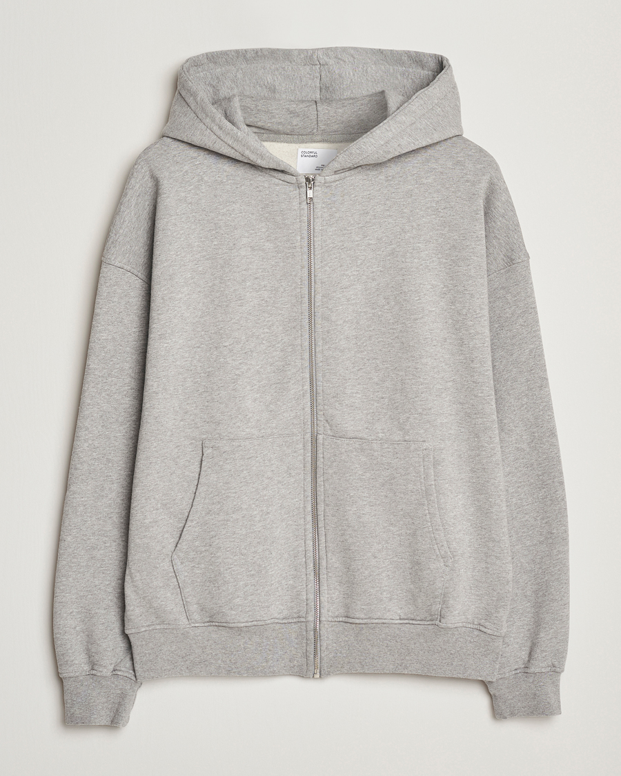 Colorful Standard Classic Organic Full Zip Hoodie Heather Grey