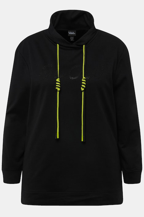 Sweatshirt, Schriftmotiv, Stehkragen, Langarm