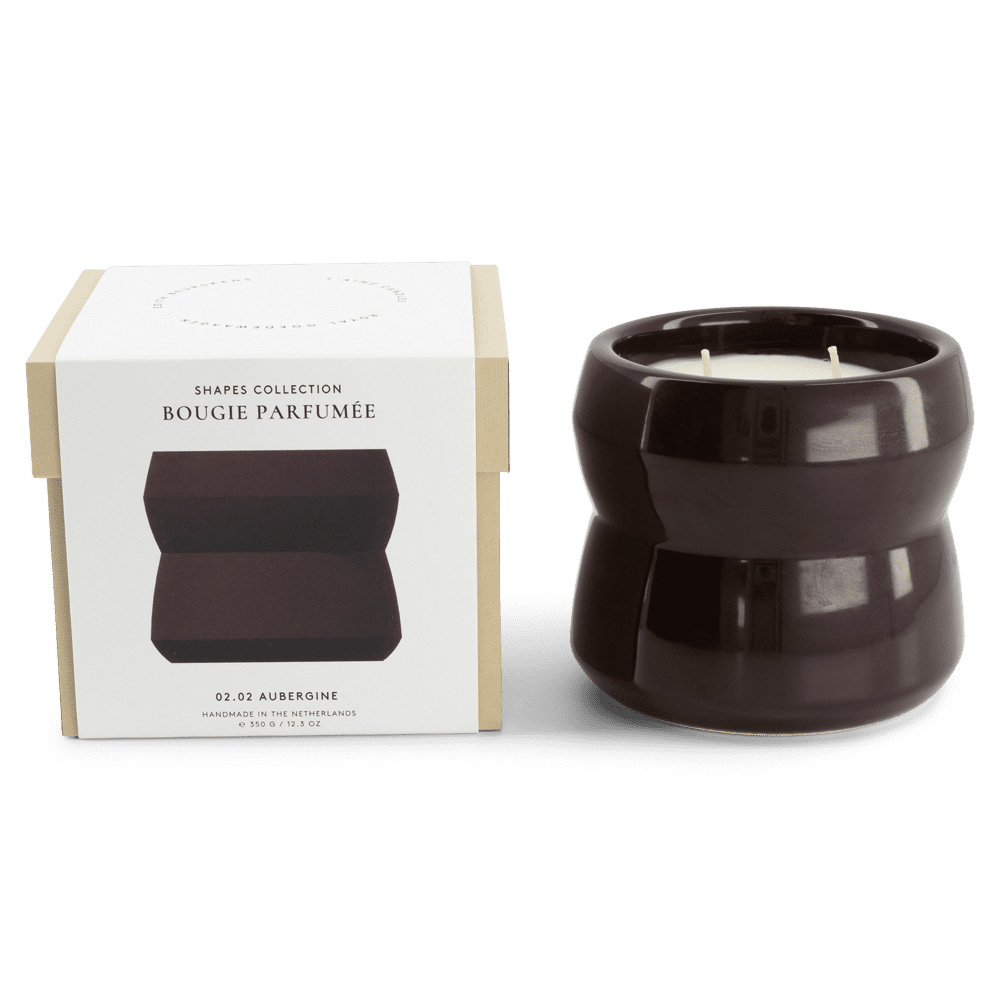 Kaars Shape 02.02 Candle & Happy lid Aubergine Shape 02.02 Candle & Happy lid Aubergine - Wild Fig