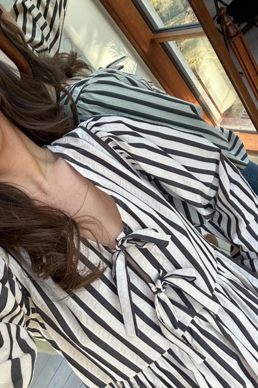 Neo Noir Bessie Contrast Stripe Blouse
