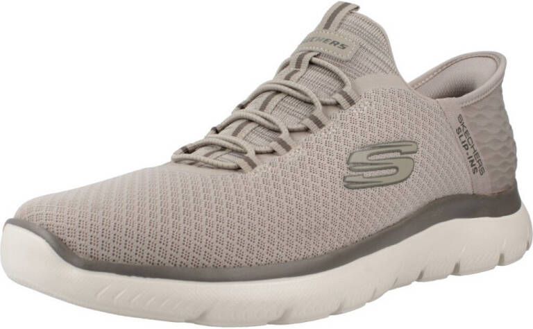 Skechers Slip Sneakers Unisex ins Summits Instappers beige Textiel