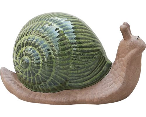 Decoratief beeldje Lafiora slak 20 cm groen