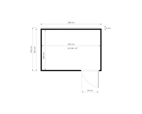 Bertilo Cubo 3 Kantoor tuinhuis inclusief vloer, 336 x 240 cm, antraciet
