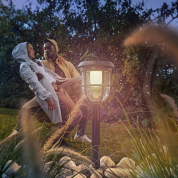 Philips solar wandlamp Linkable Radii zwart met bewegingsensor