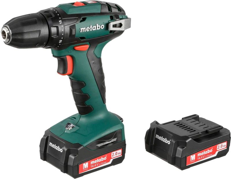 Metabo BS 14,4 - Accuboormachine- 14,4 Volt - incl. 2 li-ion accu-packs (2.0 Ah) en lader in koffer