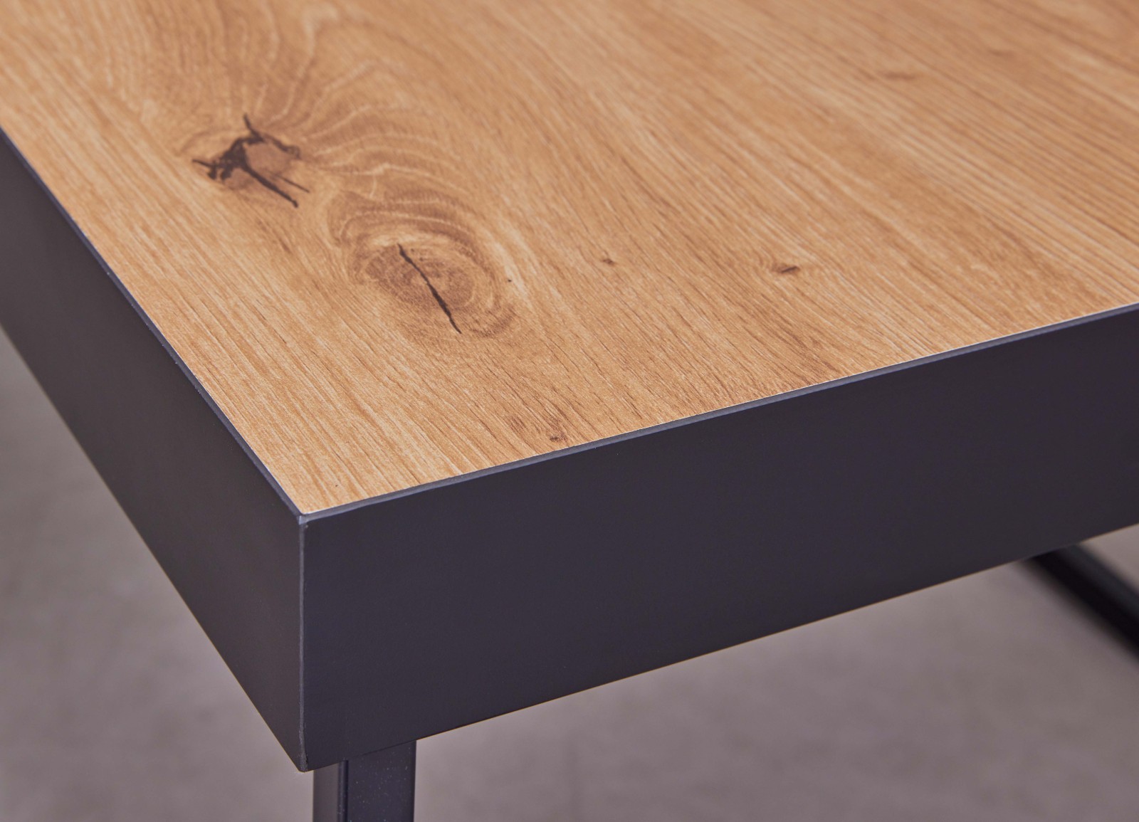 Couchtisch PASSIONE - Artisan Eiche-schwarz - Metall
