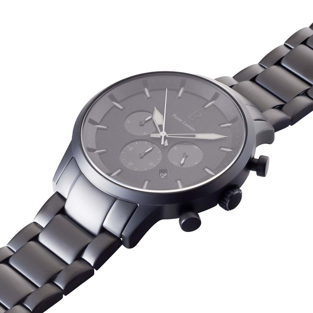 Montre Lannier Collection Absolue Acier Noir