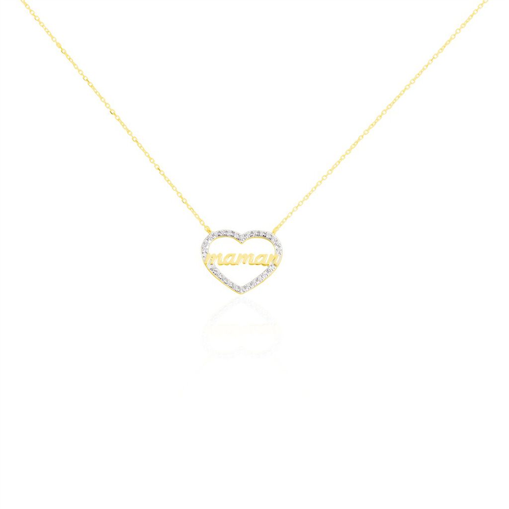 Collier Gyula Or Jaune Oxyde De Zirconium