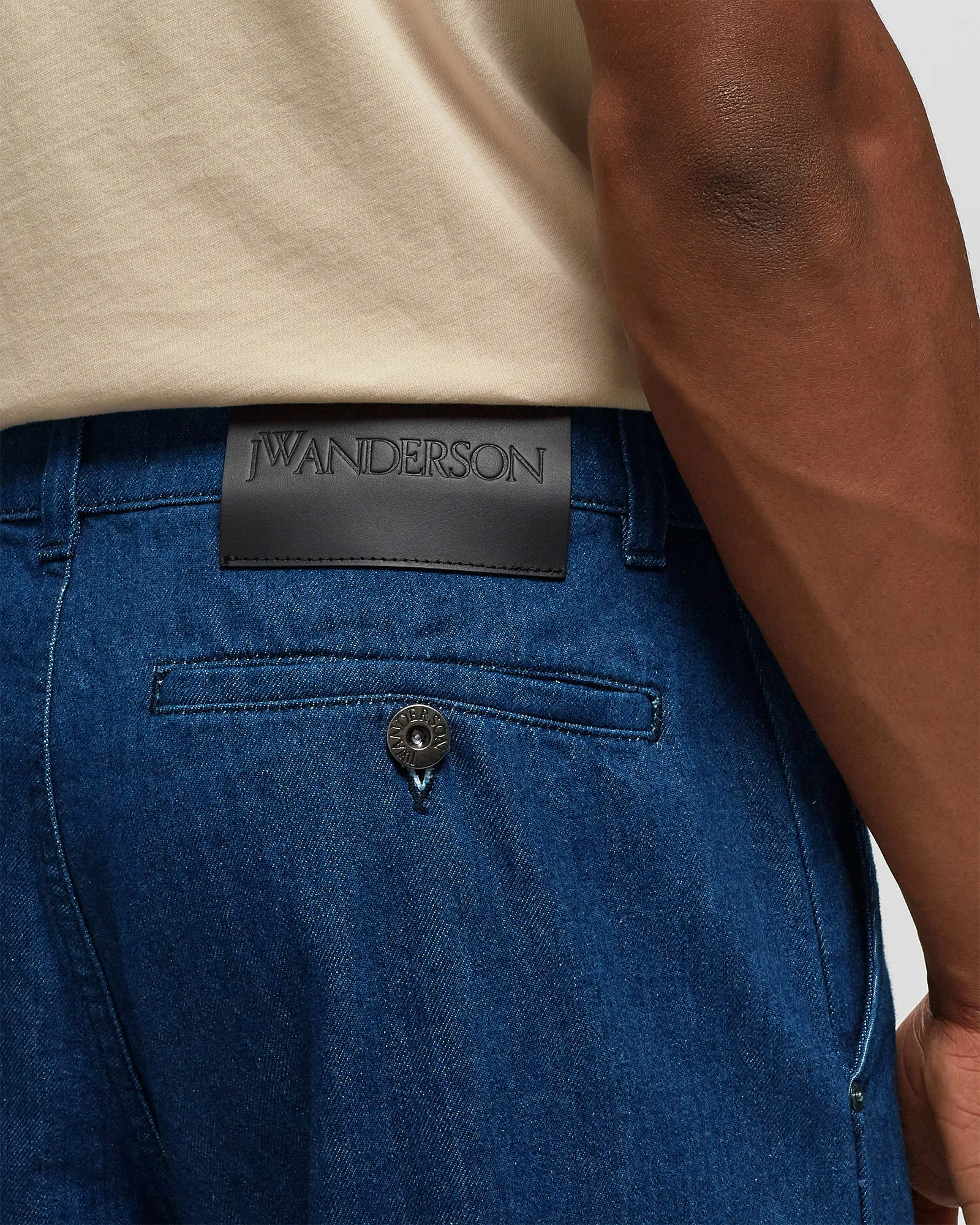 JW Anderson LOGO GRID TURN UP WORKWEAR JEANS