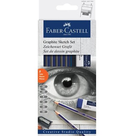 FABER-CASTELL Set d'esquisse GOLDFABER, 8 pièces