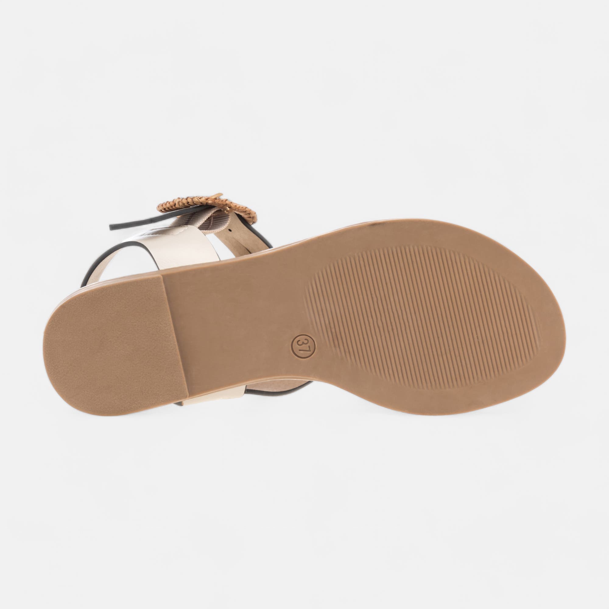 Nu-pieds Femme ecru