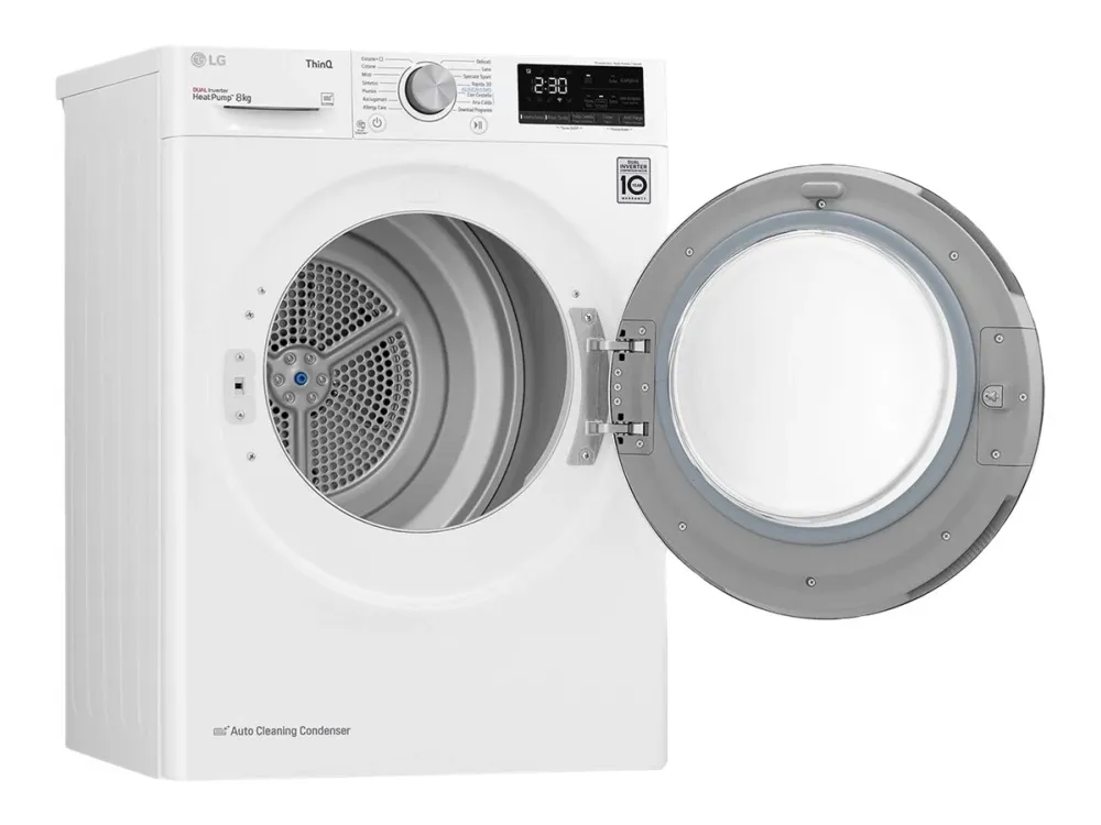 LG RH80V3AV6N - Tørremaskine - Wi-Fi - bredde: 60 cm - dybde: 69 cm - højde: 85 cm - frontbetjening - hvid