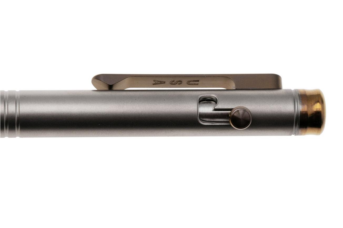 Spartan Blades Grafi Bolt Action Pen, Bronze Titanium, everyday carry pen