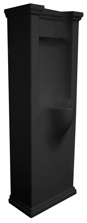 Kerasan Waldorf staand urinoir 44x125cm zwart mat