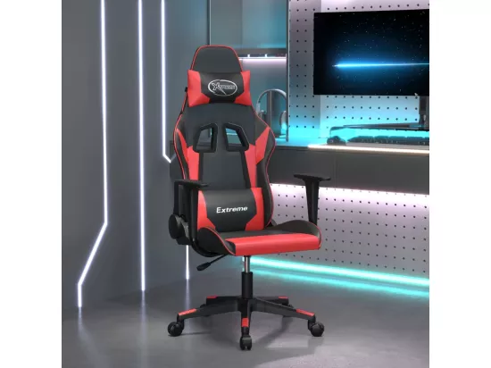 Chaise de jeu Noir et rouge Similicuir