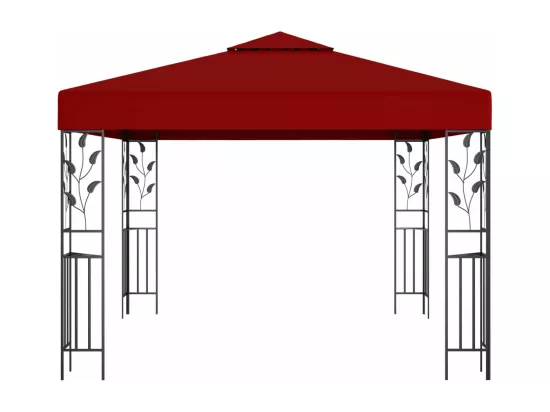 Belvédère 3x3 m Rouge bordeaux