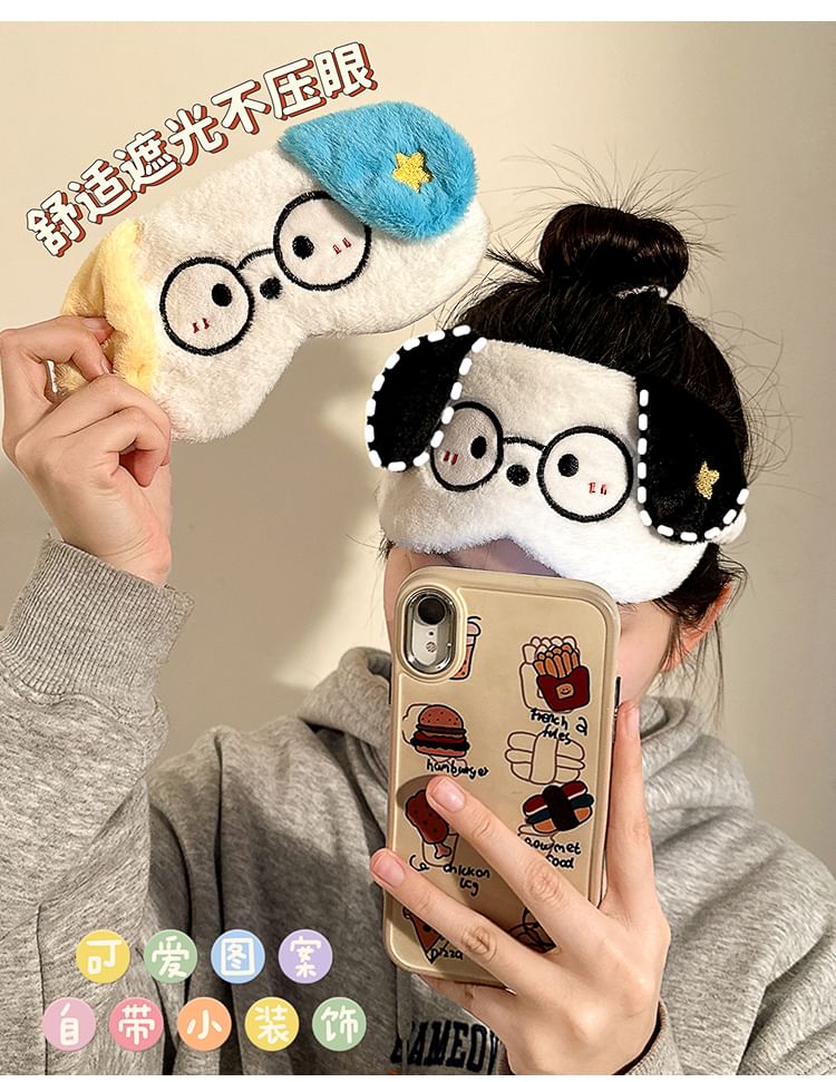 Hekki - Geborduurd slaapmasker met dierenmotief (diverse ontwerpen)