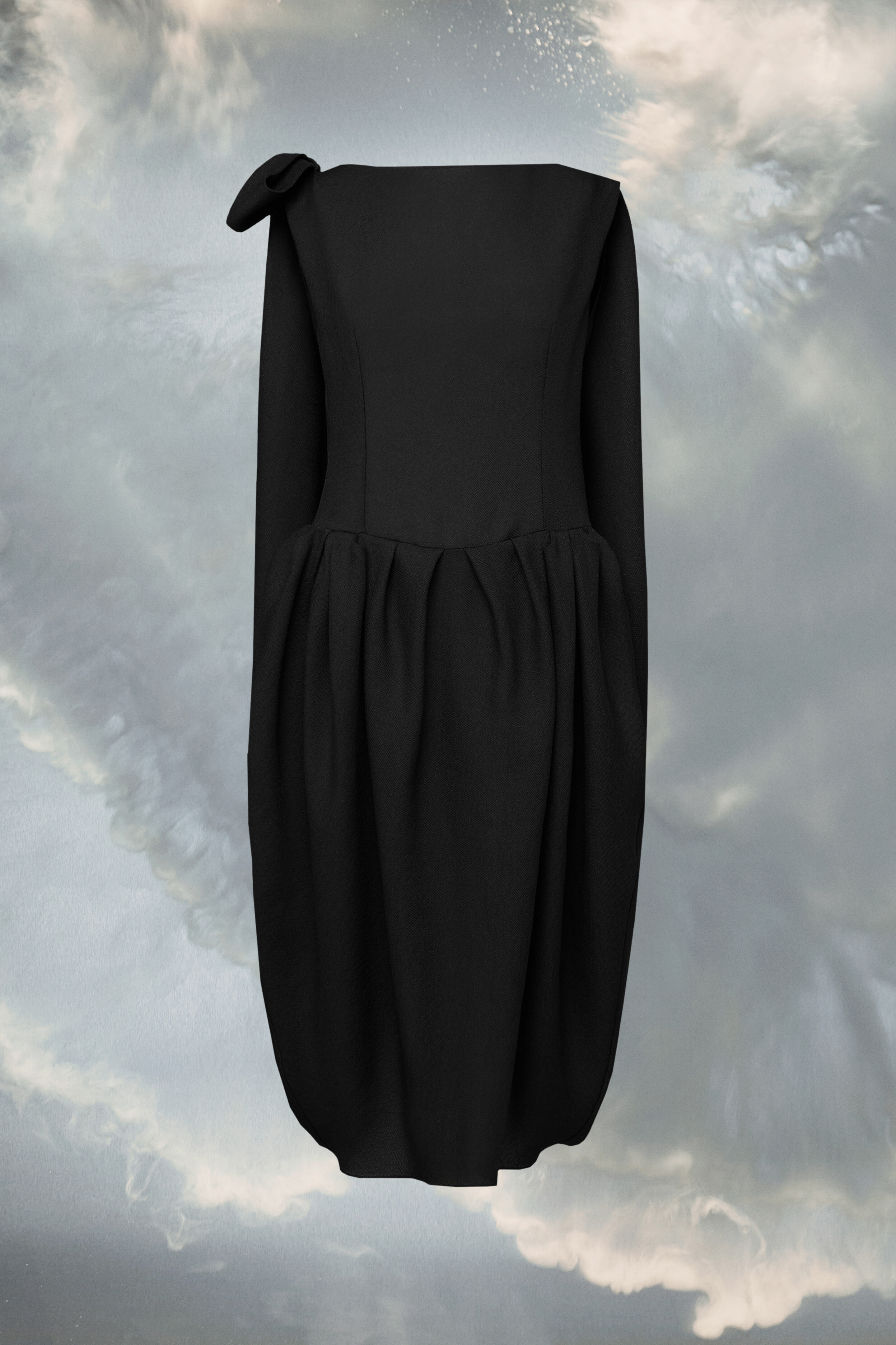 Robe midi en soie