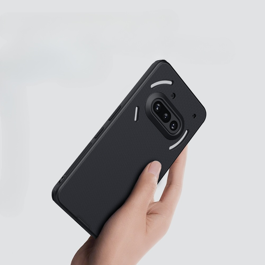 Nothing Phone (3a) Hardcase Schutzhülle Grip Design MagSafe-Modul - Schwarz