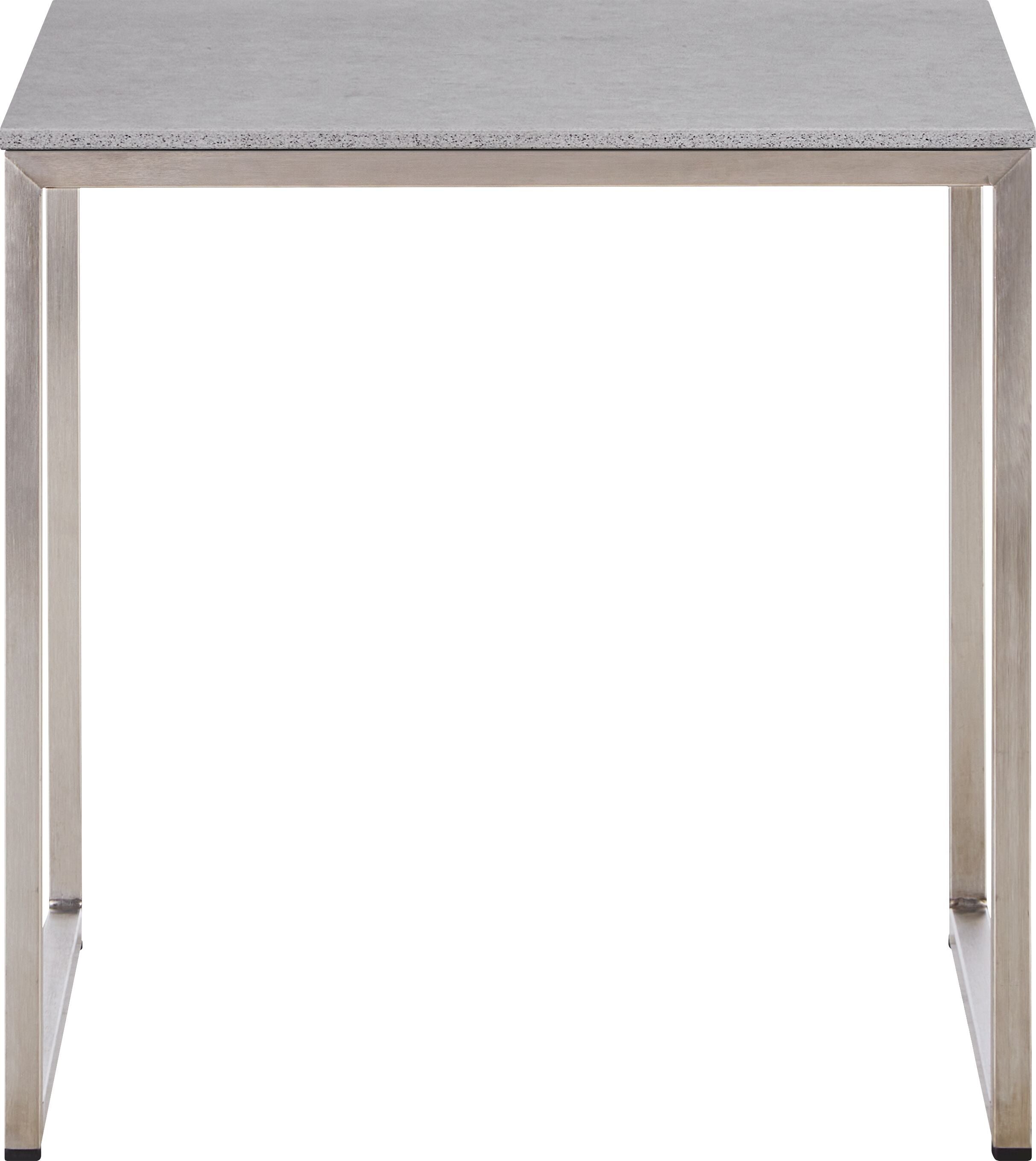 AVEA Beistelltisch - Kreta / Edelstahl / B: 40.0 cm x T: 40.0 cm x H: 40.8 cm