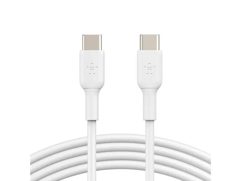 Belkin BoostCharge - USB-kabel - 24 pin USB-C (han) til 24 pin USB-C (han) - 2 m - hvid