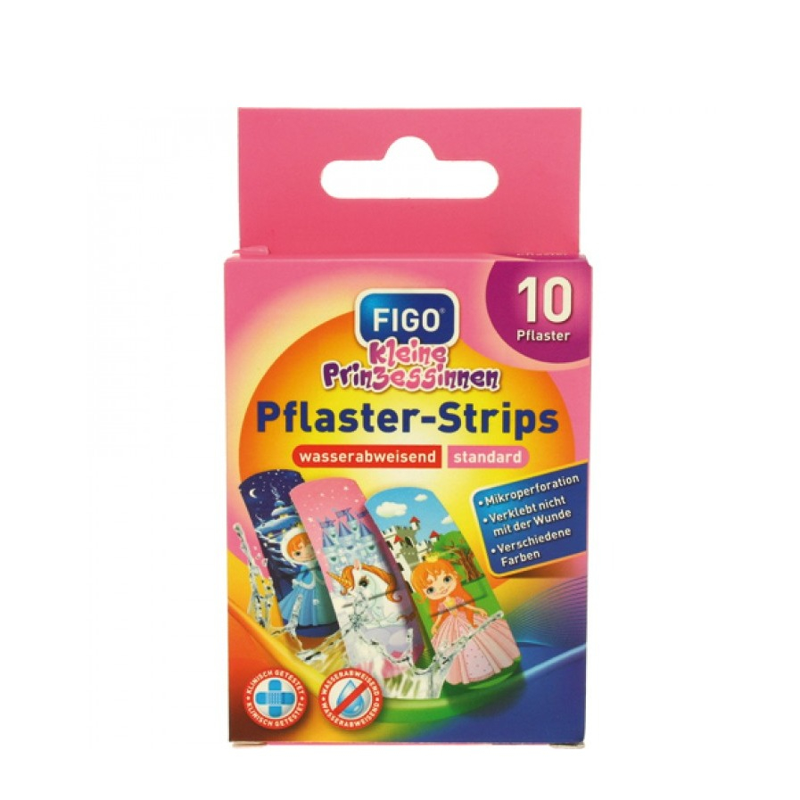 (10er Set) Kinder Pflaster Strips Wundverband (62262) - Kleine Prinzessin